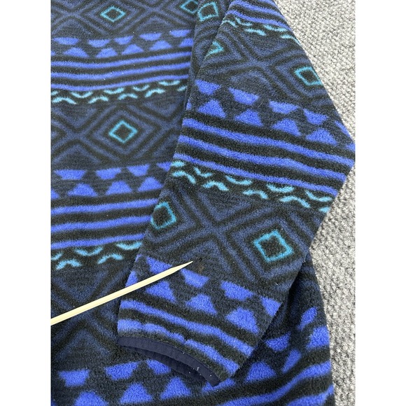 Patagonia Synchilla Men's Medium Blue Aztec Snap T Fleece Jacket Pullover - Picture 8 of 11